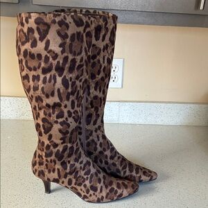 Impo Brown Leopard Heeled Boots